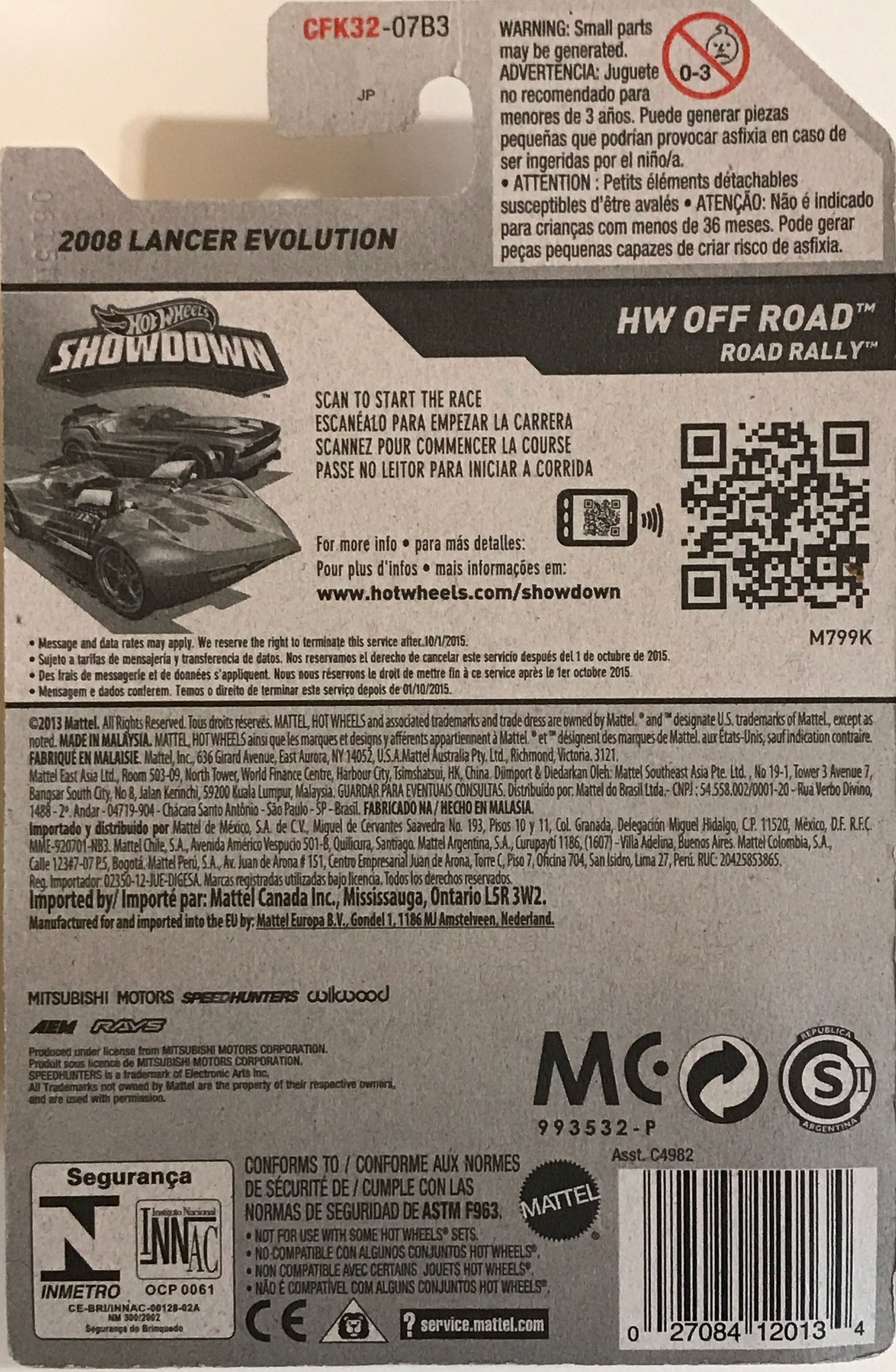 2008 Lancer Evolution - 2015 - HW Off-Road - Road Rally toy car collectible - Main Image 2