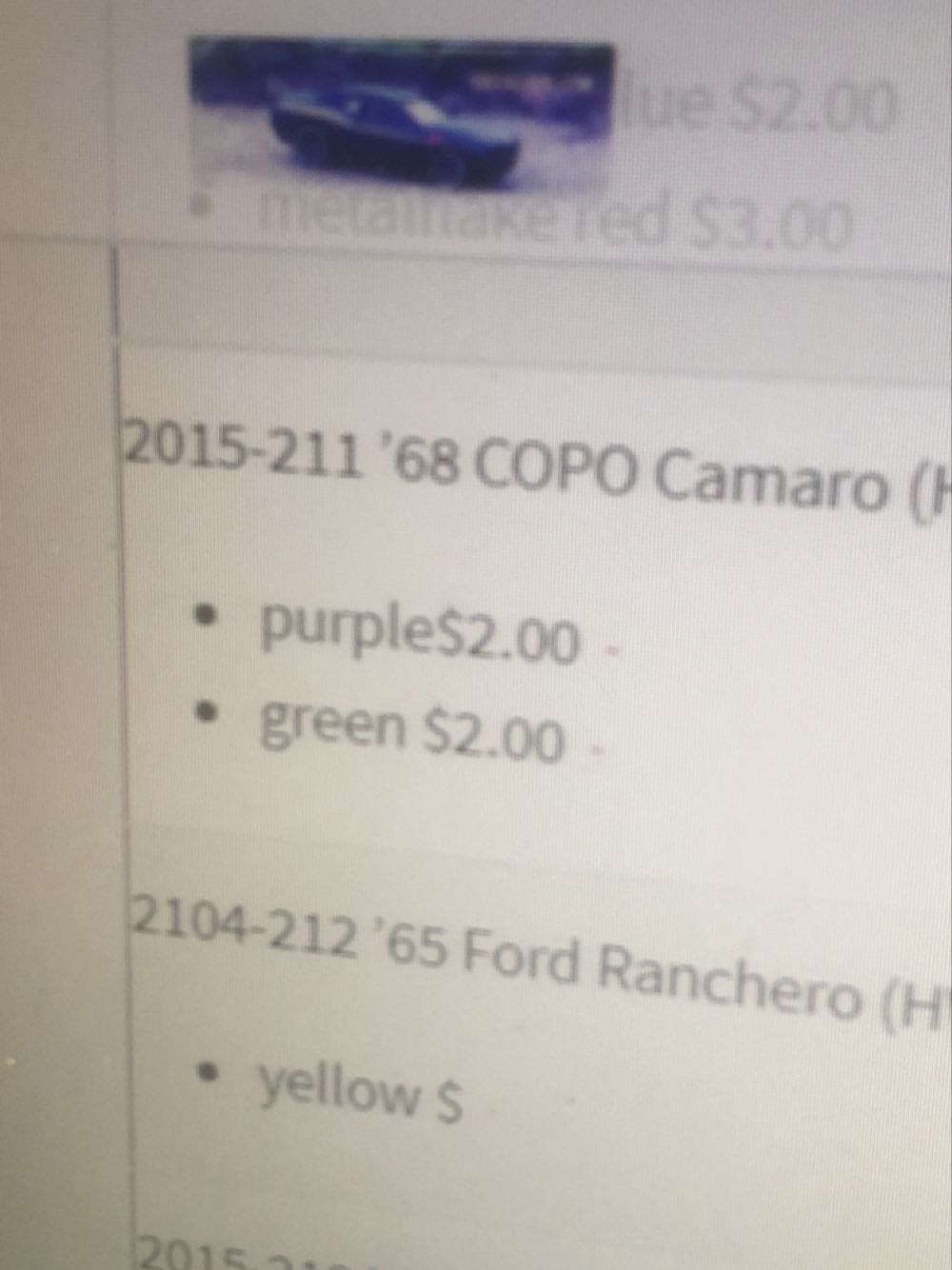 Hot Wheels Copo Camaro ’68 - HW WORKSHOP toy car collectible - Main Image 3