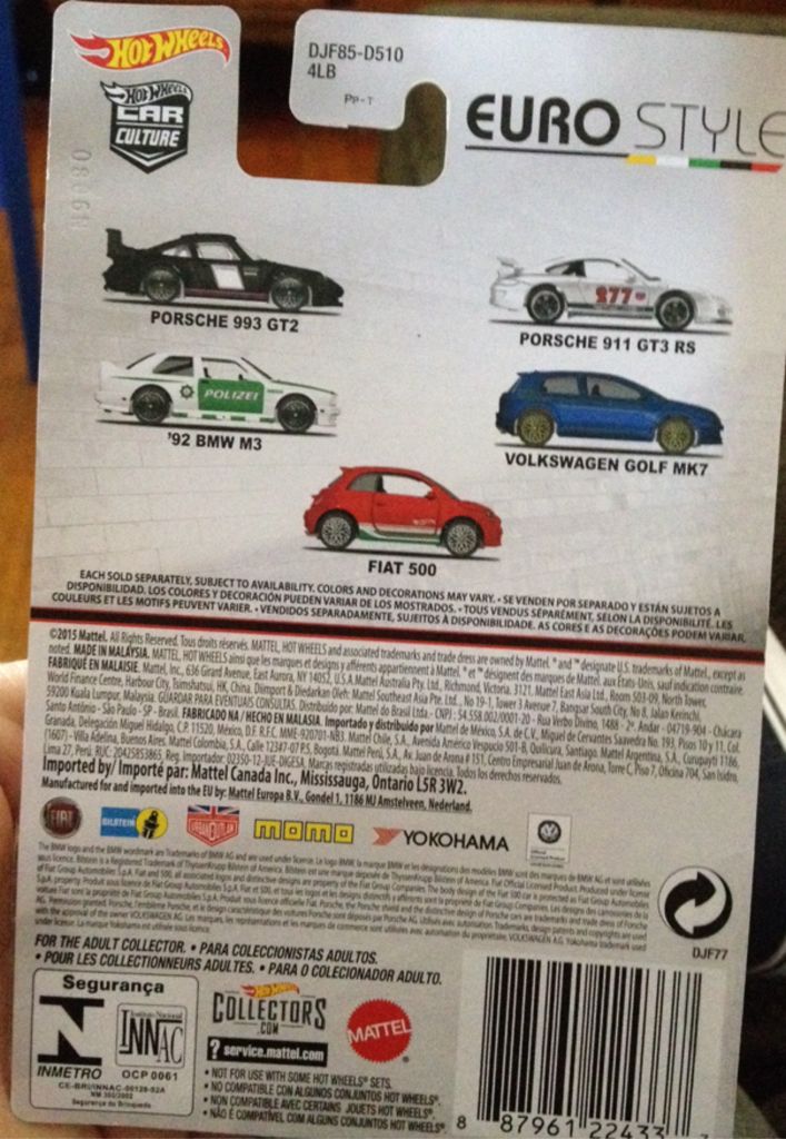 Porsche 911 GT3 RS - HW Car Culture - Euro Style toy car collectible - Main Image 2