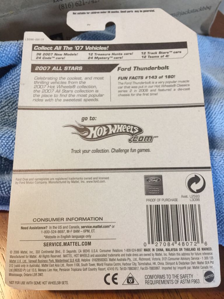 Ford Thunderbird - 2007 ALL STARS toy car collectible - Main Image 2