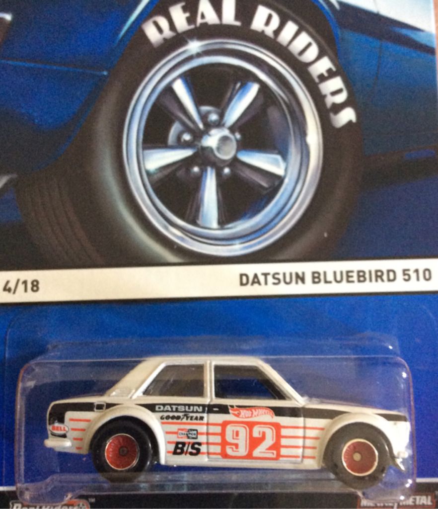 Datsun Bluebird 510 - HW Heritage - Real Riders toy car collectible - Main Image 1