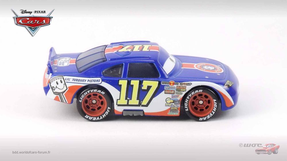 Lil’ Torquey Pistons No. 117 - (2009 - Race O Rama) KMART / SYNTHETIC RUBBER TIRES (16) toy car collectible - Main Image 4