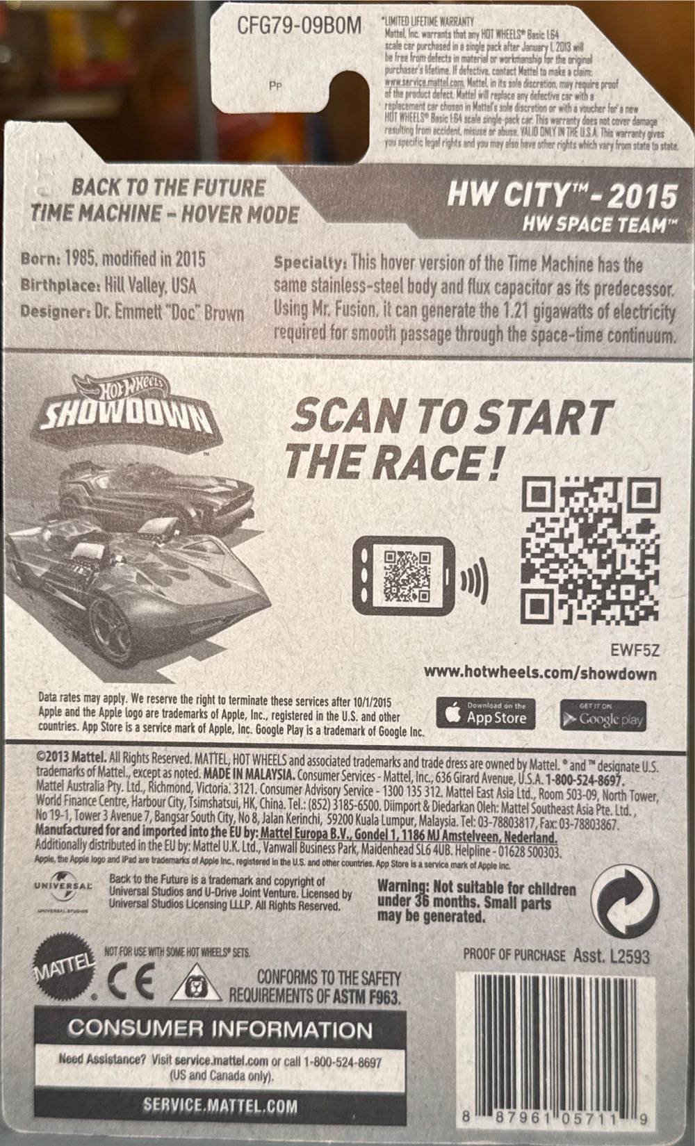 BACK TO THE FUTURE TIME MACHINE - HOVER MODE - For Sale Or Trade toy car collectible - Main Image 3