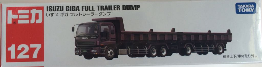 127.1 Isuzu Giga Full Trailer Dump - Tomica Long toy car collectible - Main Image 2