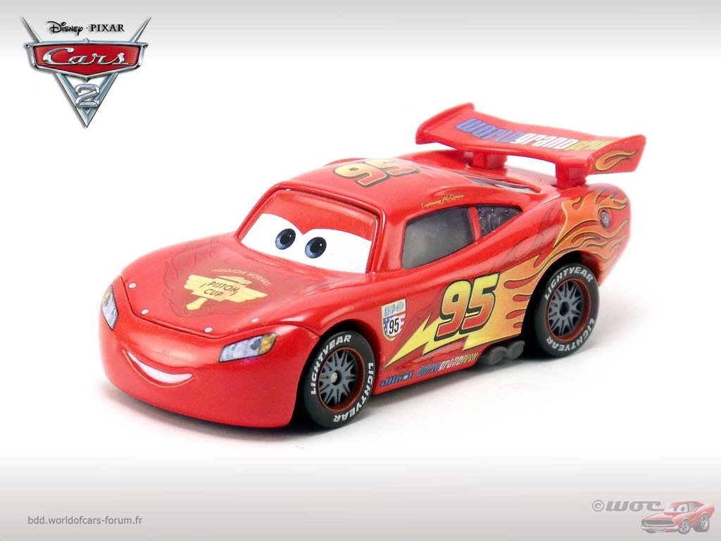 Lightning McQueen with Racing Wheels - (2011 - Cars 2) PACK OF 5 (25) toy car collectible - Main Image 2