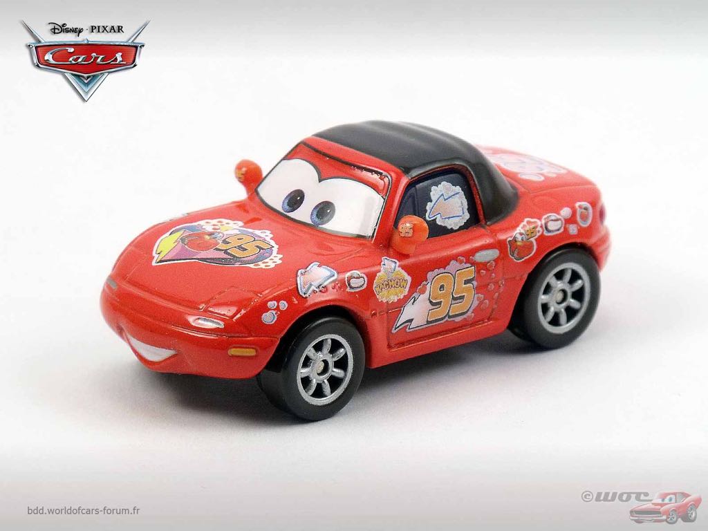 Lightning McQueen Fan Tia - (2012 - RADIATOR SPRINGS CLASSICS) PACK OF 10 (10) toy car collectible - Main Image 2