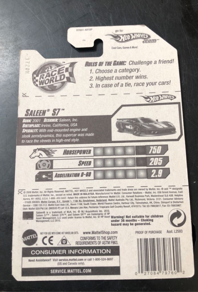 Saleen S7 - Race World - Speedway ‘10 toy car collectible - Main Image 2