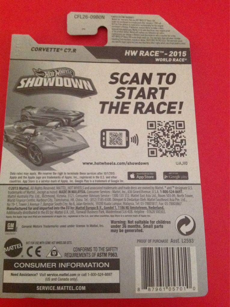 Chevrolet Corvette C7.R - ’15 HW Race toy car collectible - Main Image 2