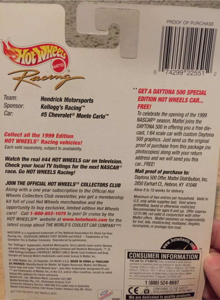 #5 Chevrolet Monte Carlo Kellogg’s Corn Flakes - PRO RACING toy car collectible - Main Image 2