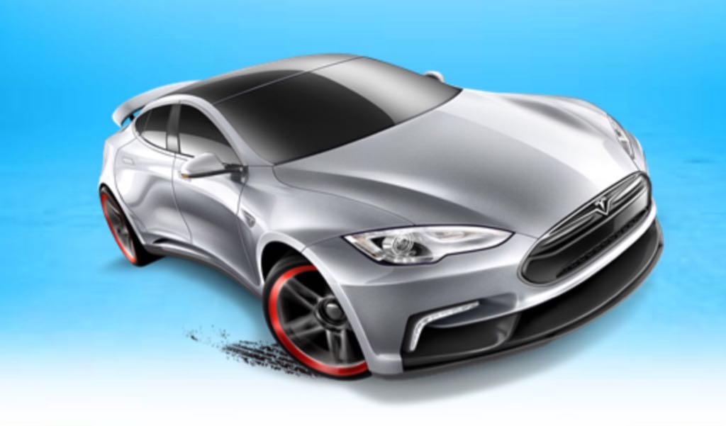 Tesla Model S - HW WORKSHOP toy car collectible - Main Image 2