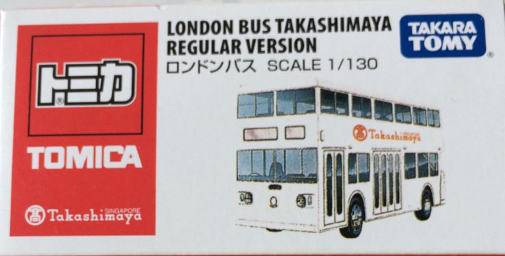 Tomica London Bus Takashimaya Regular Version - Takara Tomy Regular toy car collectible - Main Image 1
