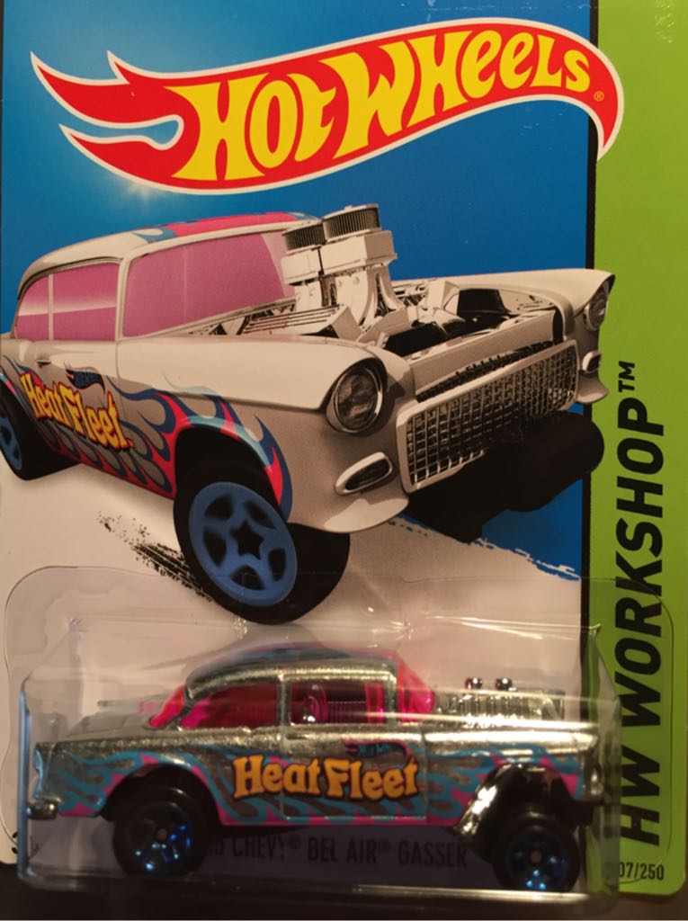 1955 Chevy Bel Air Gasser - HW Workshop: Heat Fleet toy car collectible - Main Image 1
