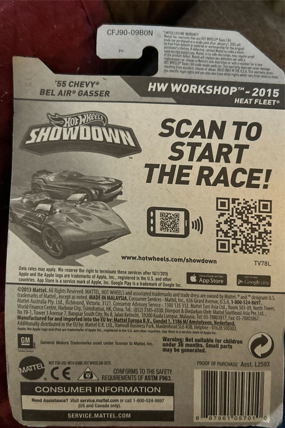 55 Chevy Bel Air Gasser  toy car collectible - Main Image 2