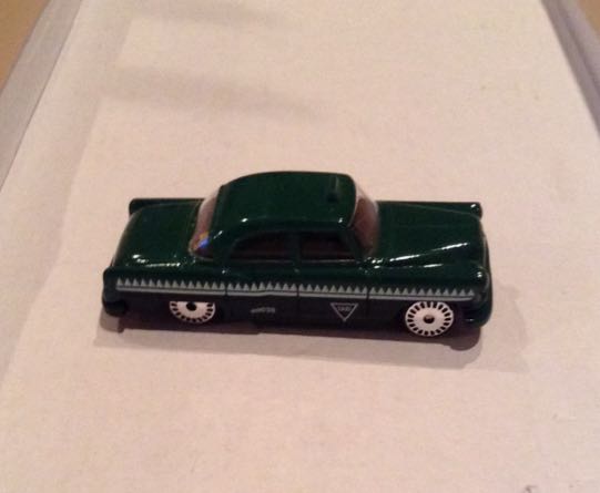 Taxi Chevrolet 57 Verde Oscuro Cocodrilo D F  - Gashaball toy car collectible - Main Image 2