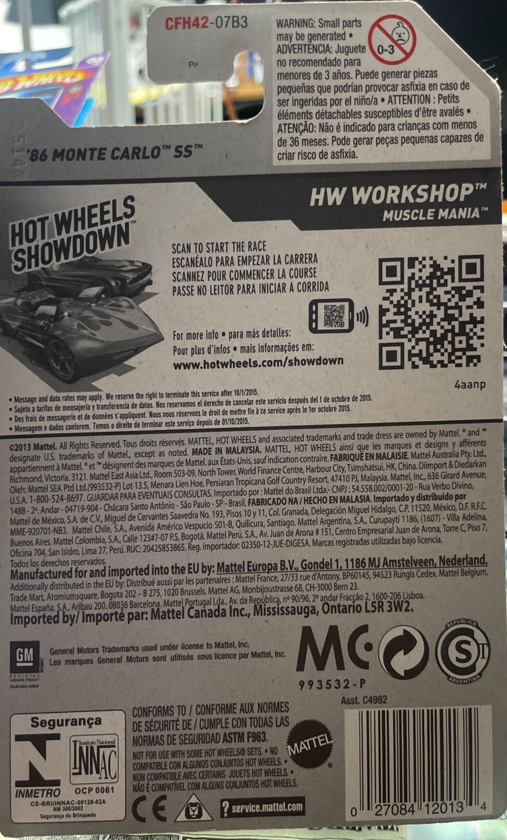 ’86 Monte Carlo SS - HW Workshop toy car collectible - Main Image 3