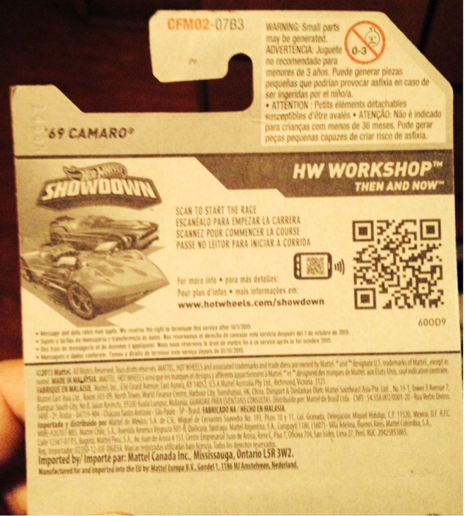 ’69 Camaro - 2015 - HW Workshop - Then & Now toy car collectible - Main Image 2