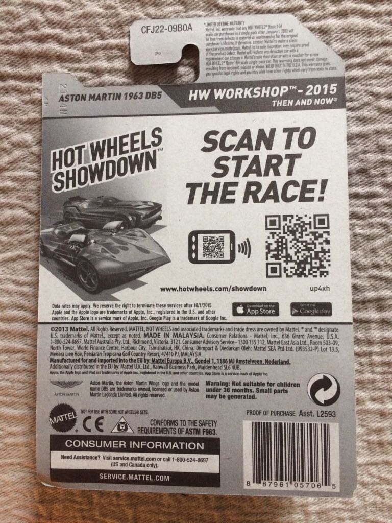 Aston Martin DB5 ’63 - 2015 HW Workshop - Then And Now toy car collectible - Main Image 2