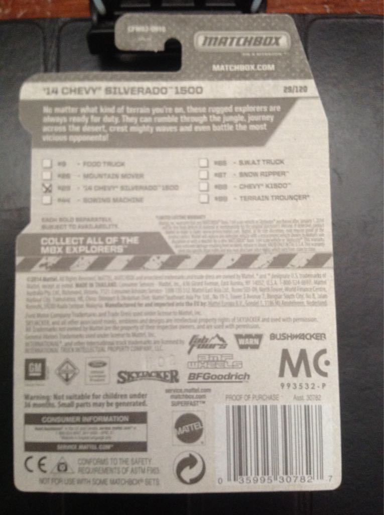 CHEVY SILVERADO 1500 ‘14 - Matchbox On A Mission toy car collectible - Main Image 2