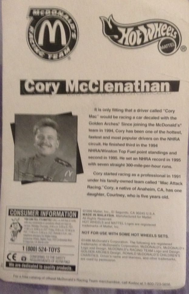 Hot Wheels Cory Mac  toy car collectible - Main Image 2