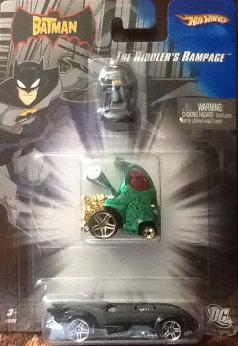 HW The Batman Twin Pack The Riddler’s Rampage toy car collectible - Main Image 1