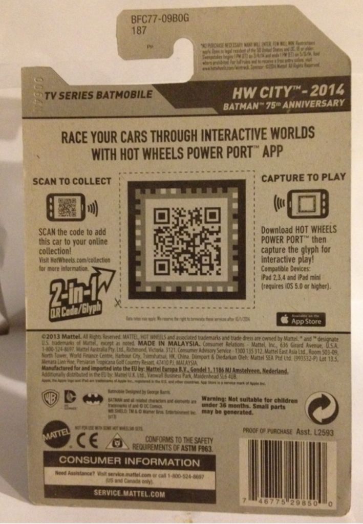 Tv Series Batmobile - Batman 75th Anniversary toy car collectible - Main Image 2