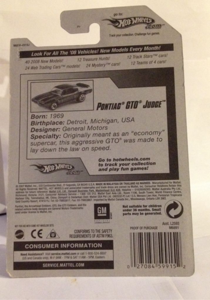 08 Hot Wheels - Muscle Mania toy car collectible - Main Image 2