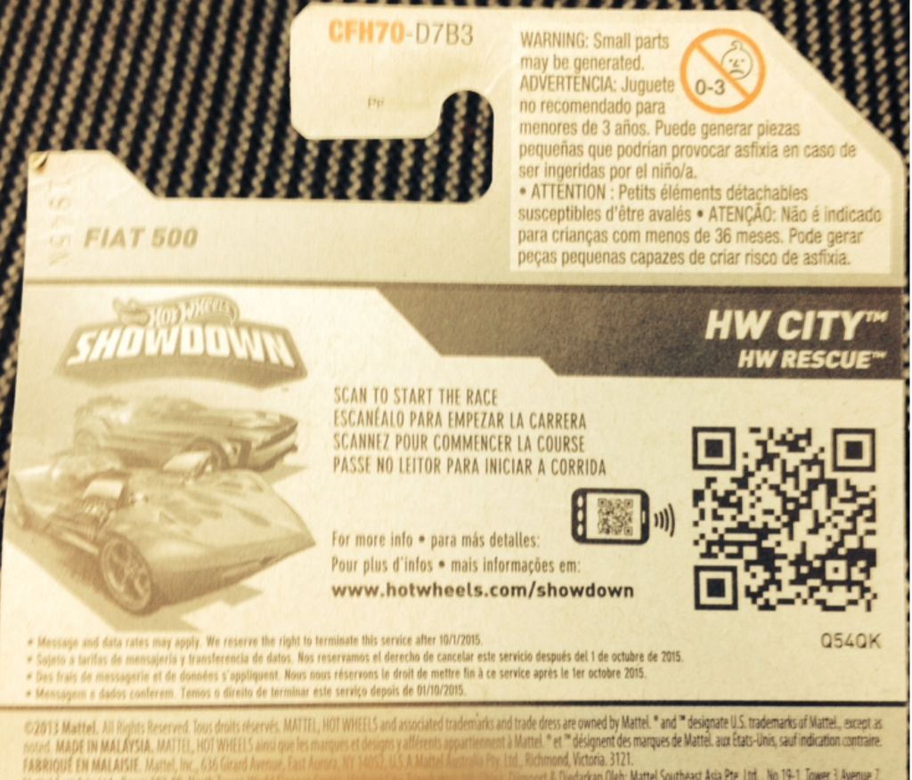 Fiat 500 (error-not A TH) - HW City toy car collectible - Main Image 2