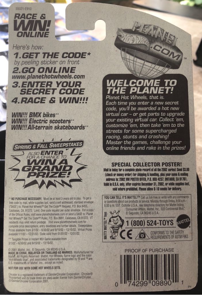 Chrysler Thunderbolt - 2002 Hot Wheels toy car collectible - Main Image 2