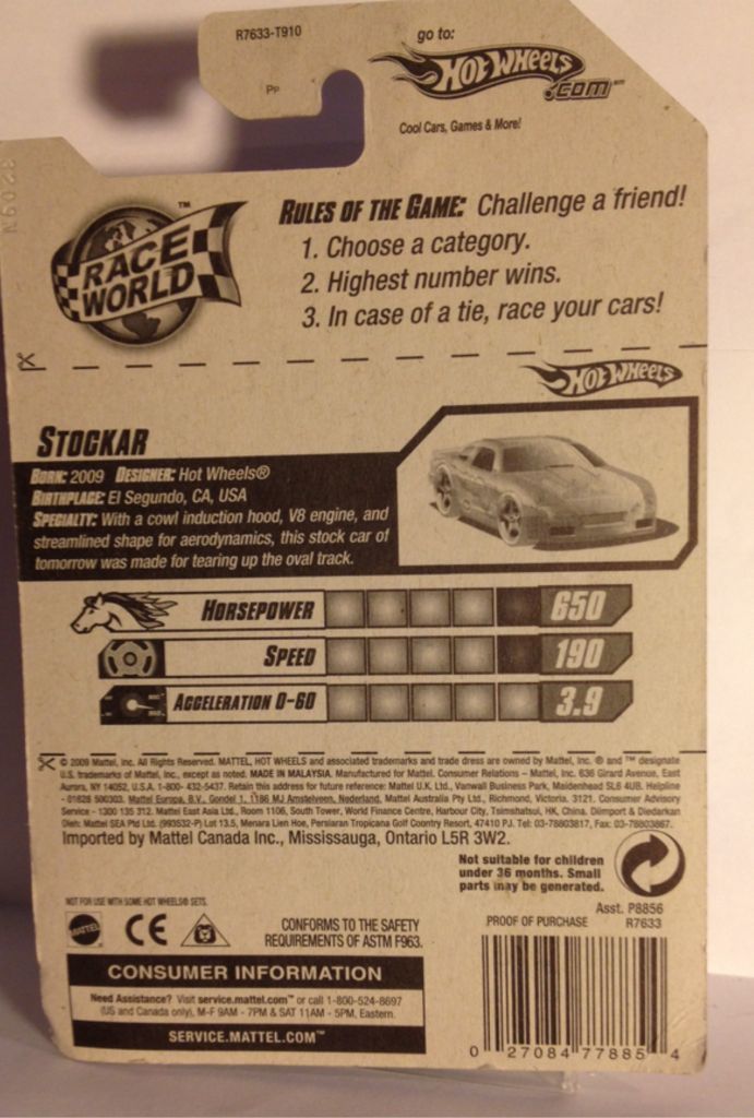 Race World Earth - Stockar - Race World. Earth toy car collectible - Main Image 2