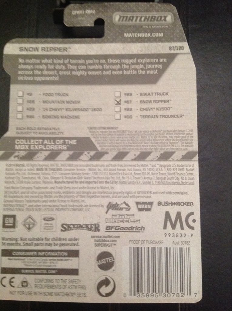 SNOW RIPPER - MBX Explorers toy car collectible - Main Image 2