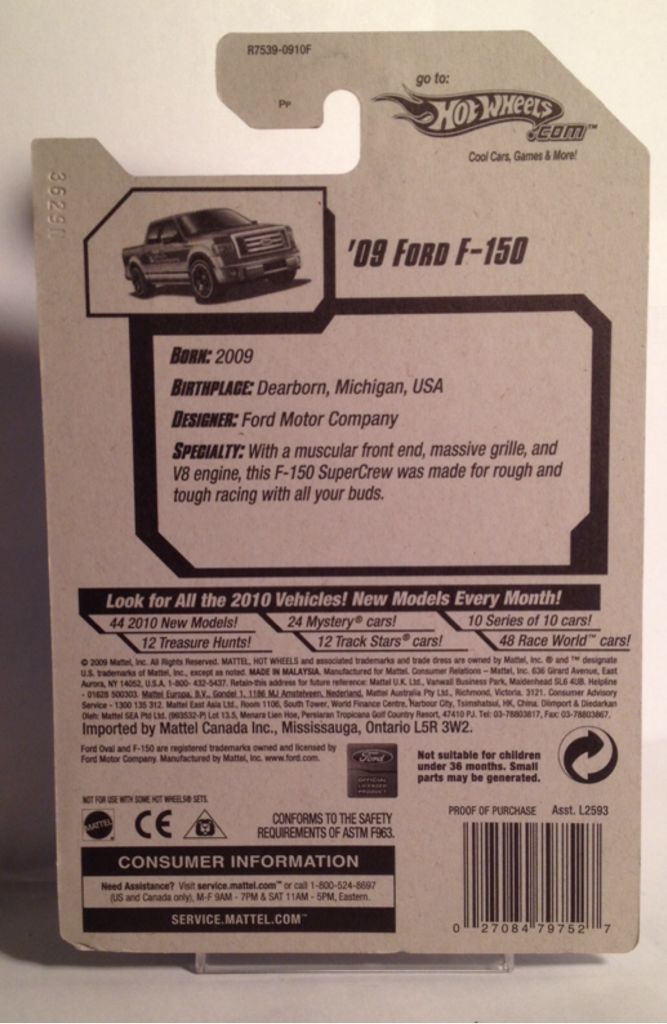 10 Hot Wheels - HW City Works ’10 toy car collectible - Main Image 2