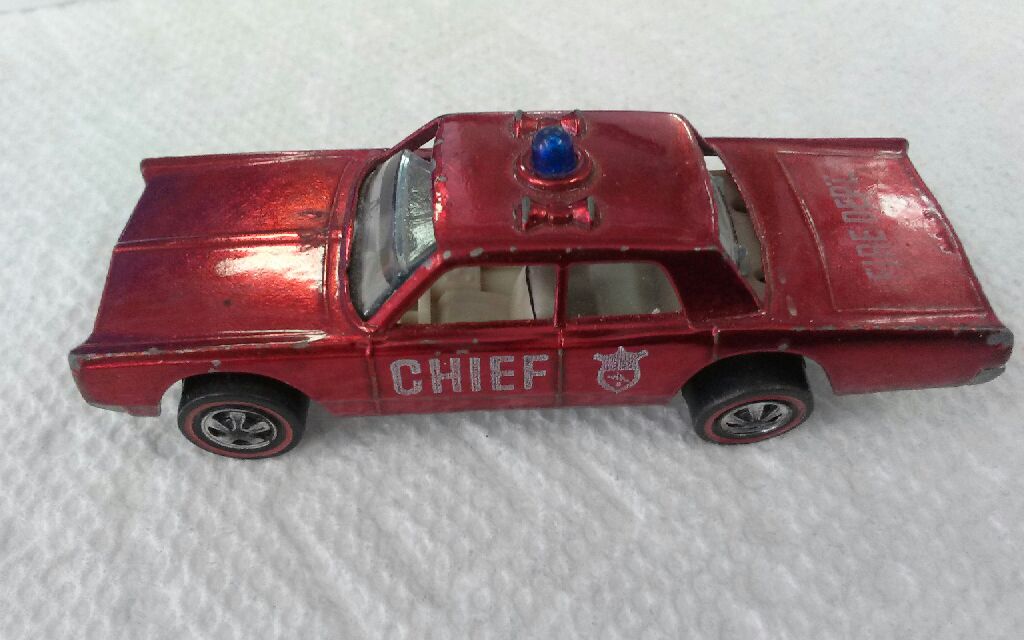 fire chief dark red 65 ok  toy car collectible - Main Image 1