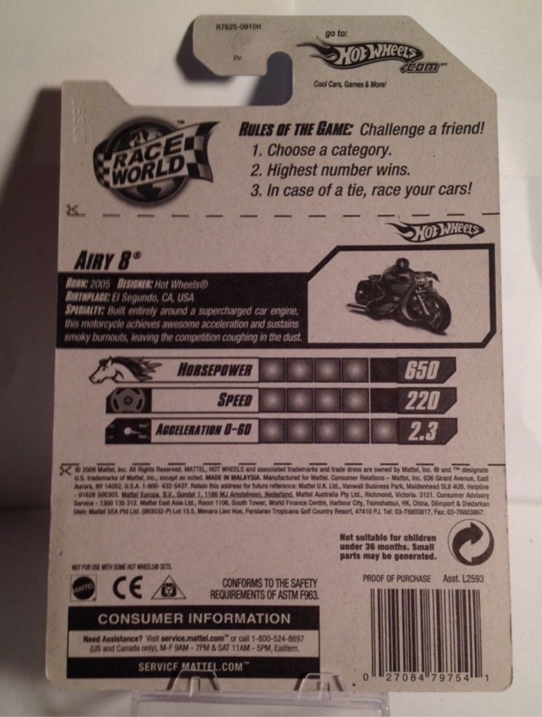 10 Hot Wheels - Race World Highway ’10 toy car collectible - Main Image 2