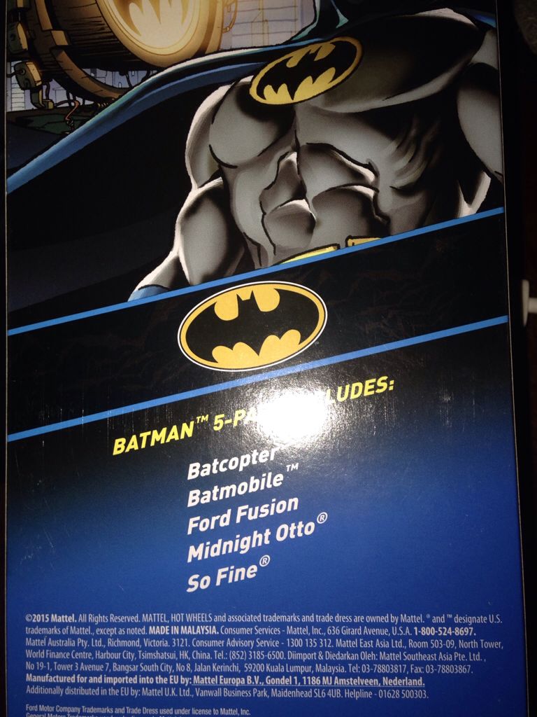 Bat Man 5-pack  toy car collectible - Main Image 2