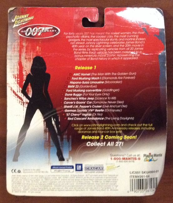 Goldfinger - James Bond 007 - Johnny Lightning - James Bond 007 toy car collectible - Main Image 2