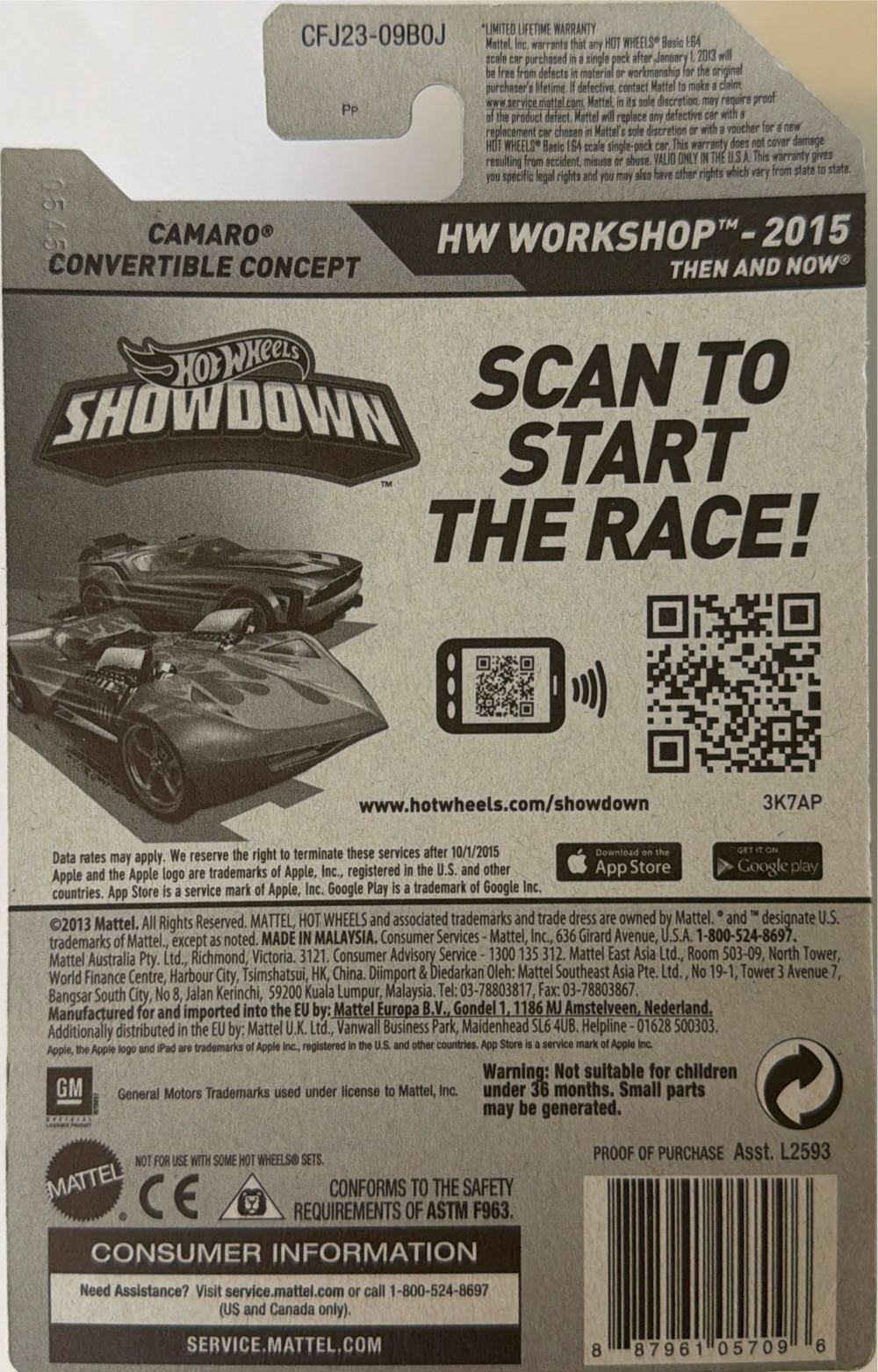 Camaro Convertible Concept - HW WORKSHOP toy car collectible - Main Image 2