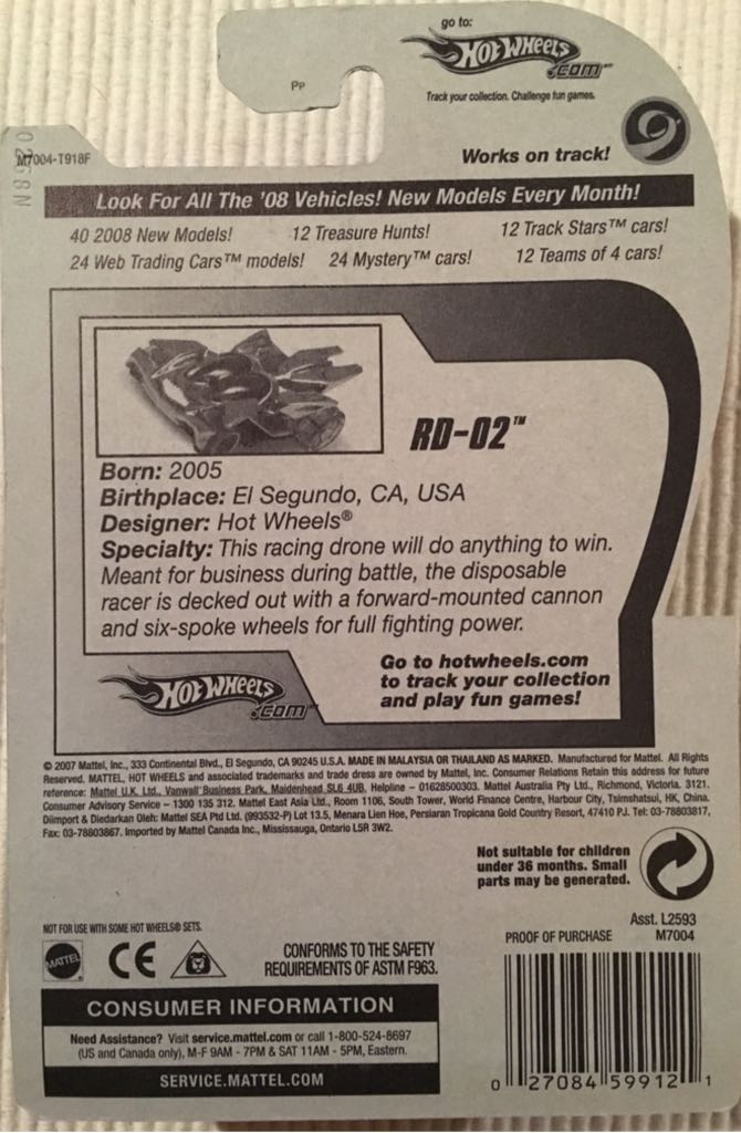 RD-02 - 2008 - Track Stars toy car collectible - Main Image 2