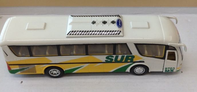 Camion Pasajeros Sur Color Hueso Amarillo Y Verde - Kinsfun toy car collectible - Main Image 2