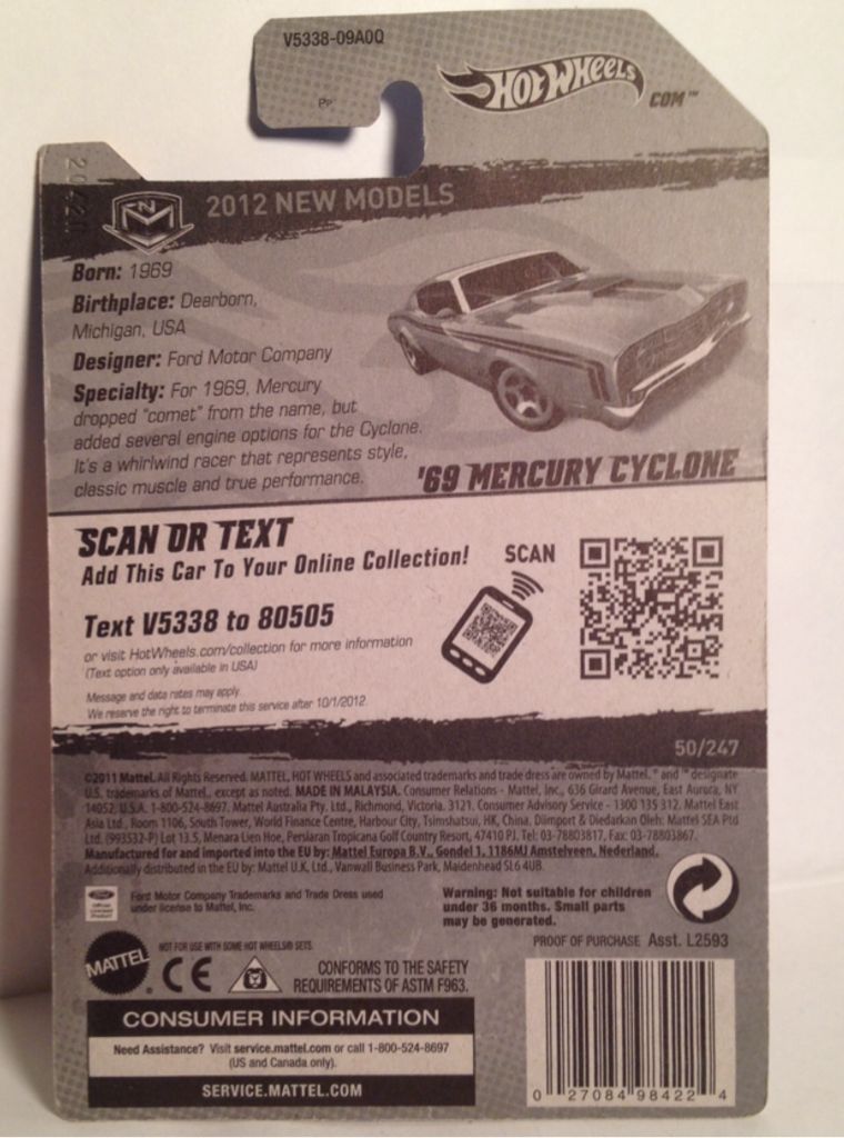 1969 Mercury Cyclone Orange - New Models toy car collectible - Main Image 2