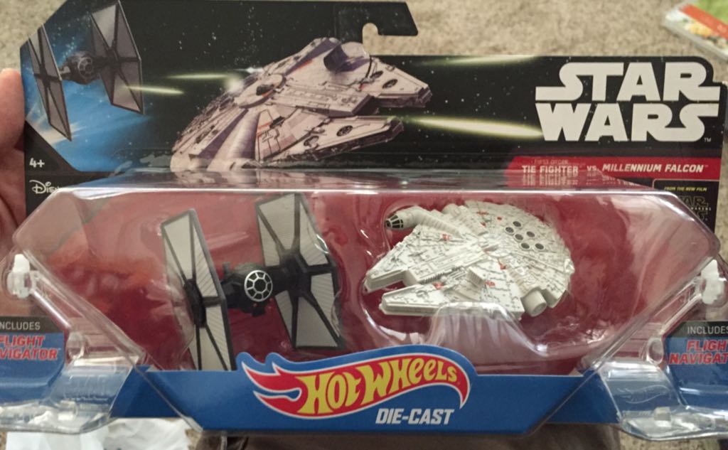 Tie Fighter Vs. Millennium Falcon - 2015 Star Wars: The Force Awakens toy car collectible - Main Image 1