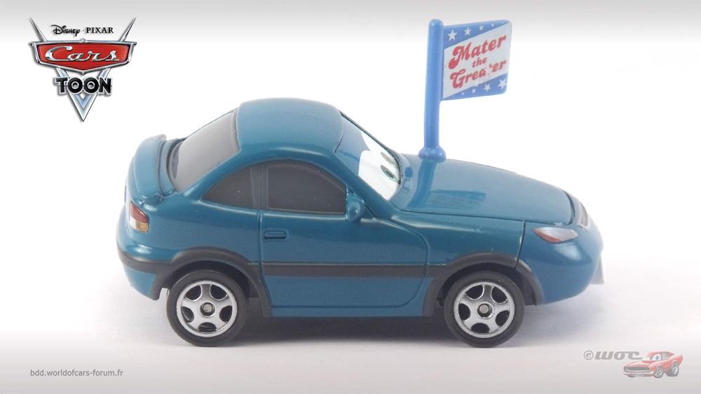 Daredevil Lightning McQueen with Teeth - CARS TOON (Mater the Greater) toy car collectible - Main Image 3