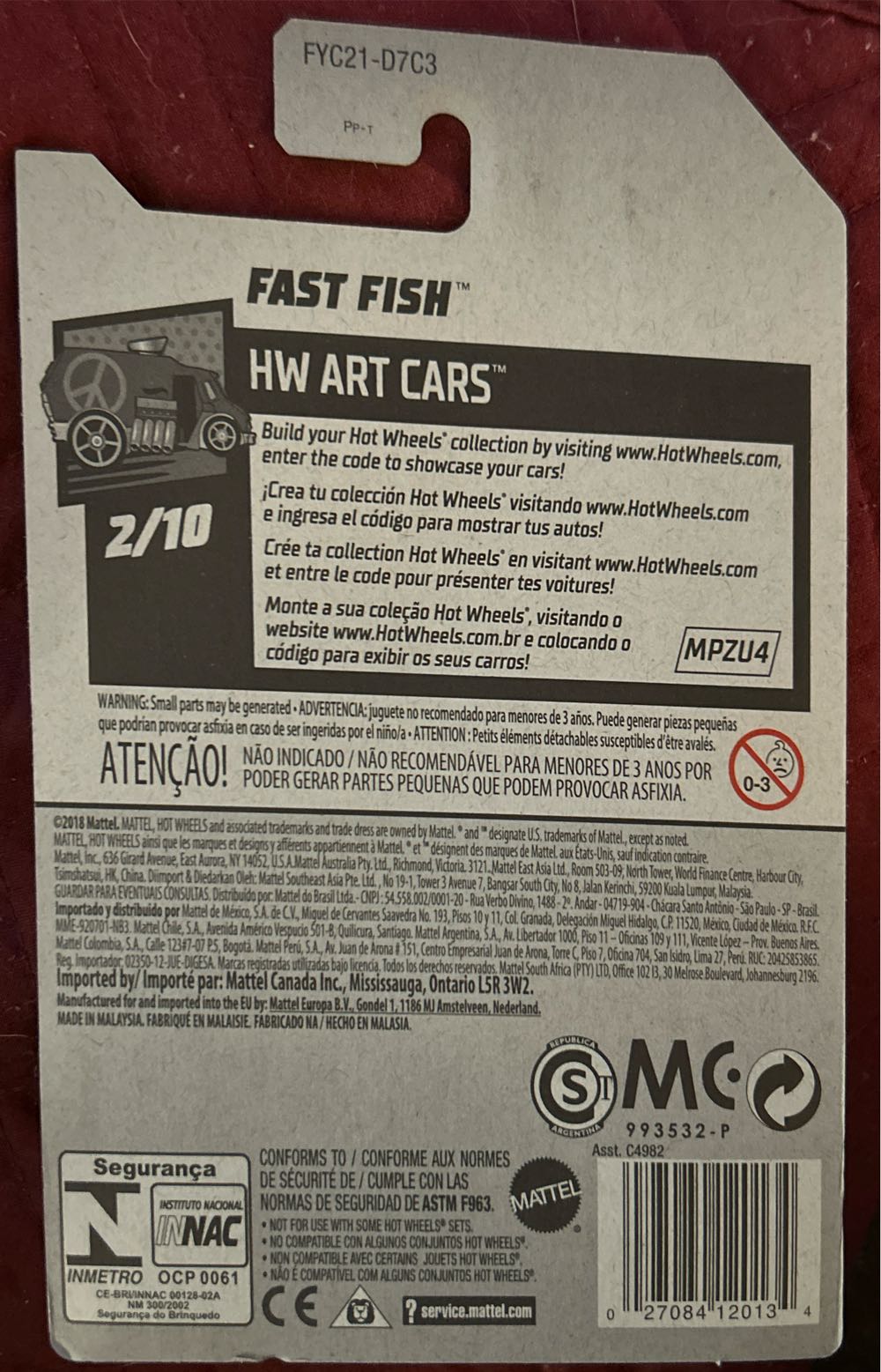 Fast Fish - 2019 - HW ART CARS toy car collectible - Main Image 2