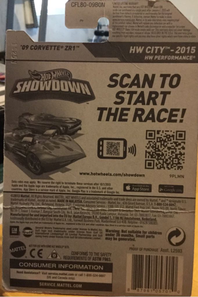 ’09 Corvette ZR1 - ’15 HW City toy car collectible - Main Image 2