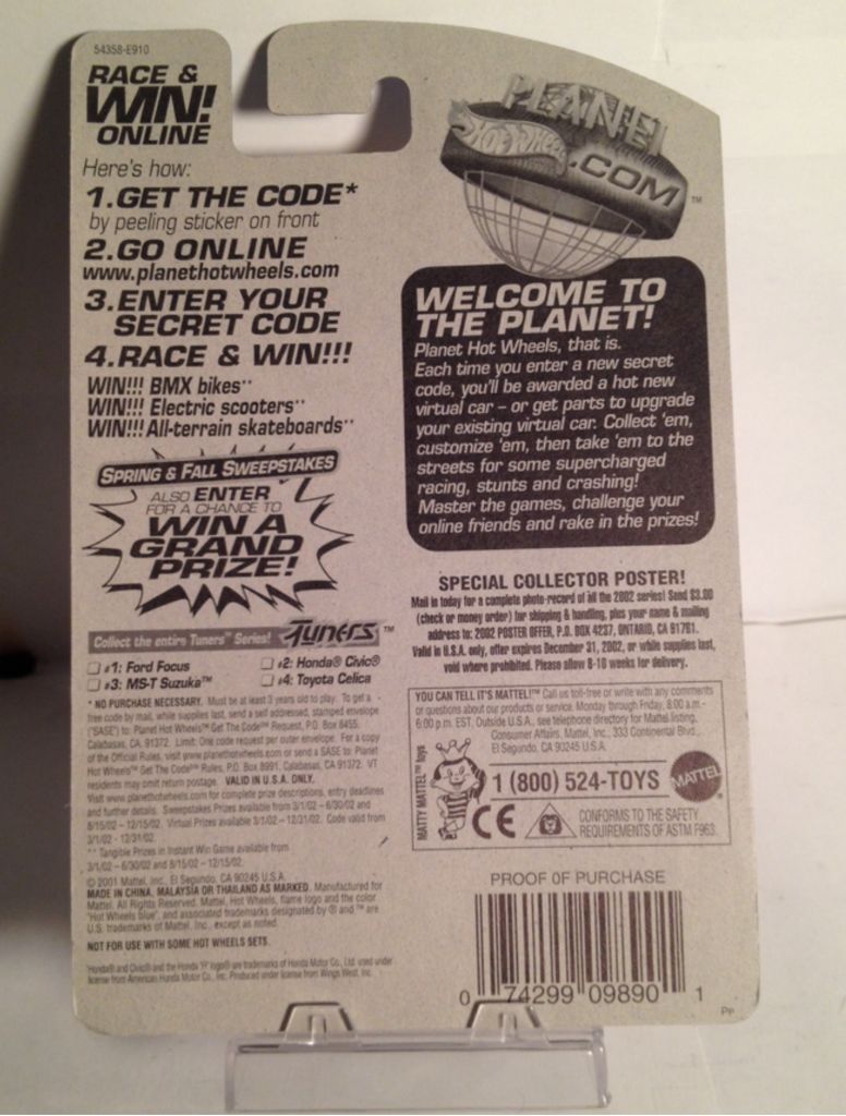 2002 Mainlines - Tuners. Code Car Game toy car collectible - Main Image 2