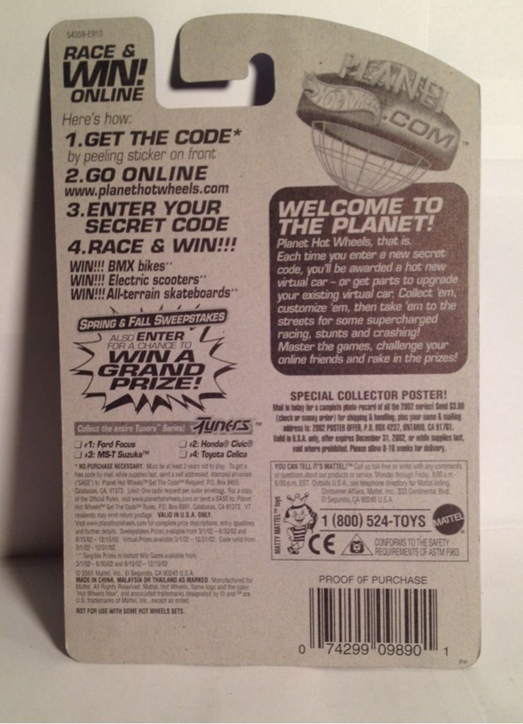 2002 Mainline - Tuners.  Code car game toy car collectible - Main Image 2