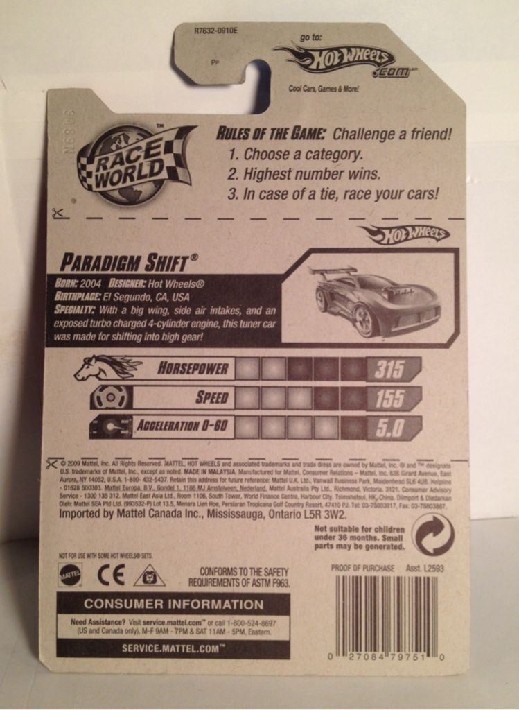 2010 Race World - Race World Earth toy car collectible - Main Image 2