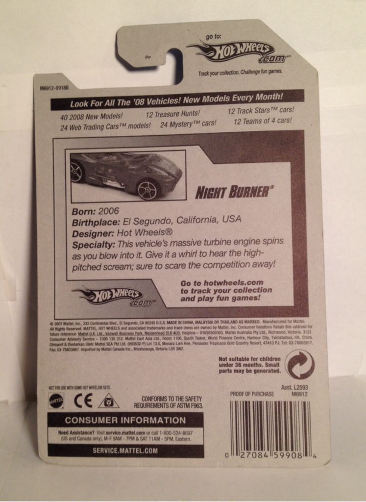 2008 All Stars - Night Burner - All Stars toy car collectible - Main Image 2