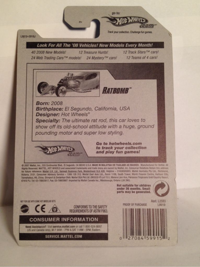 RatBomb - 2008 New Models toy car collectible - Main Image 2