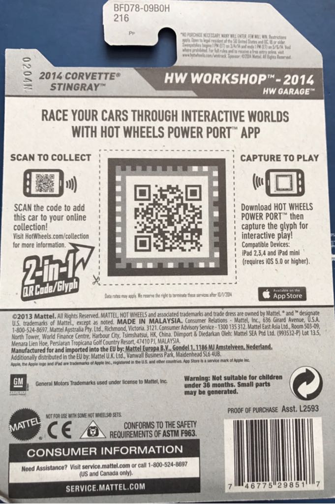 ’14 Corvette Stingray - 2014 HW Workshop - Garage toy car collectible - Main Image 2