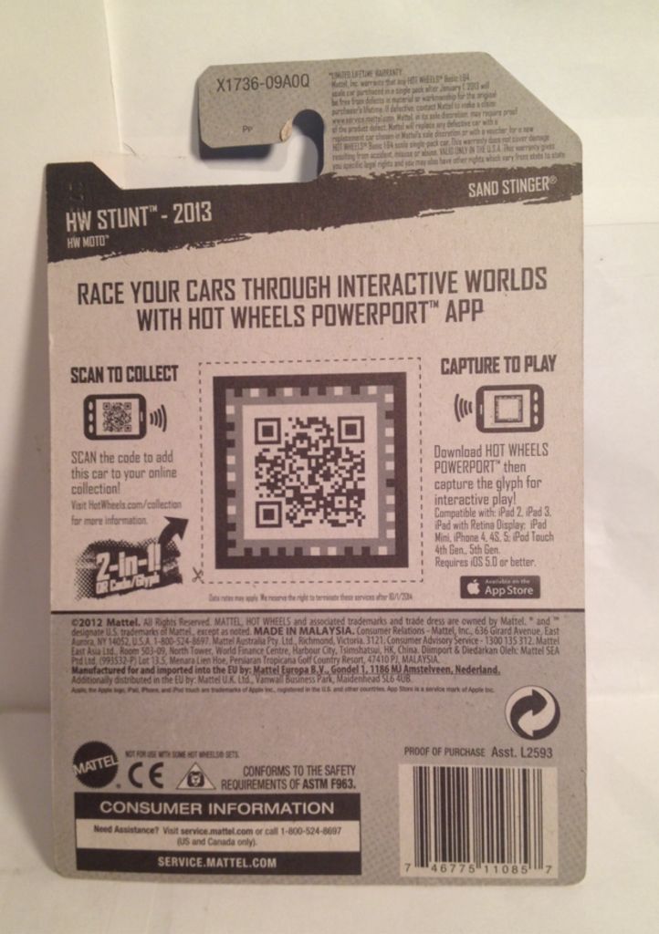 2013 HW Stunt - HW Stunt HW Moto toy car collectible - Main Image 2